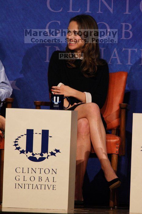 Natalie Portman spoke about micro-loans, especially for women to start their own businesses, in poor and developing countries, at the opening plenary session of the CGIU meeting.  Day one of the 2nd Annual Clinton Global Initiative University (CGIU) meeting was held at The University of Texas at Austin, Friday, February 13, 2009.

Filename: SRM_20090213_17383534.jpg
Aperture: f/5.6
Shutter Speed: 1/320
Body: Canon EOS 20D
Lens: Canon EF 300mm f/2.8 L IS