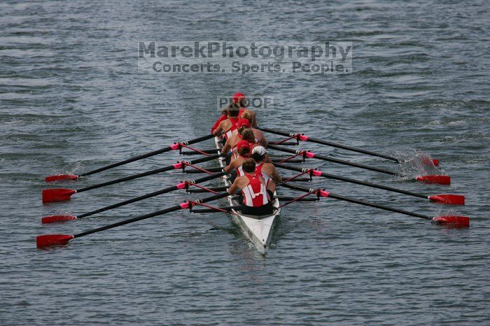 The Texas Rowing second varsity eight team finished with a time of 7:29.5, losing to Wisconsin, which completed the race in 7:15.5. This was the third session of the Longhorn Invitational, Saturday afternoon, March 21, 2009 on Lady Bird Lake.

Filename: SRM_20090321_16281916.jpg
Aperture: f/4.0
Shutter Speed: 1/5000
Body: Canon EOS-1D Mark II
Lens: Canon EF 300mm f/2.8 L IS