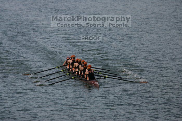 The Texas Rowing second varsity eight team finished with a time of 7:29.5, losing to Wisconsin, which completed the race in 7:15.5. This was the third session of the Longhorn Invitational, Saturday afternoon, March 21, 2009 on Lady Bird Lake.

Filename: SRM_20090321_16282218.jpg
Aperture: f/4.0
Shutter Speed: 1/5000
Body: Canon EOS-1D Mark II
Lens: Canon EF 300mm f/2.8 L IS