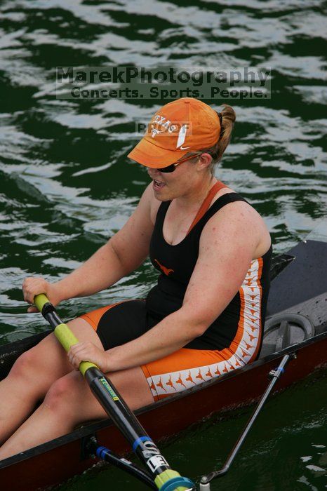 The Texas Rowing second varsity eight team finished with a time of 7:29.5, losing to Wisconsin, which completed the race in 7:15.5. This was the third session of the Longhorn Invitational, Saturday afternoon, March 21, 2009 on Lady Bird Lake.

Filename: SRM_20090321_16285452.jpg
Aperture: f/4.0
Shutter Speed: 1/1000
Body: Canon EOS-1D Mark II
Lens: Canon EF 300mm f/2.8 L IS