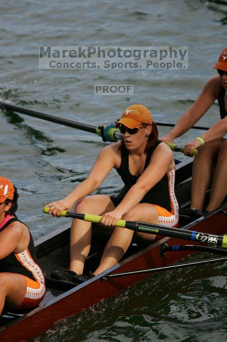 The Texas Rowing second varsity eight team finished with a time of 7:29.5, losing to Wisconsin, which completed the race in 7:15.5. This was the third session of the Longhorn Invitational, Saturday afternoon, March 21, 2009 on Lady Bird Lake.

Filename: SRM_20090321_16285863.jpg
Aperture: f/4.0
Shutter Speed: 1/2000
Body: Canon EOS-1D Mark II
Lens: Canon EF 300mm f/2.8 L IS