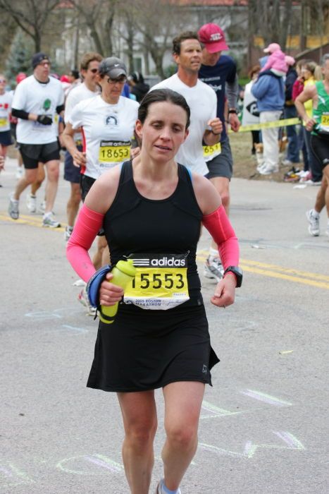 Beth Marek, bib #15553, finished with a time of 3:57:15.  The 113th Boston Marathon took place on Monday, April 20, 2009.

Filename: SRM_20090420_12313694.JPG
Aperture: f/9.0
Shutter Speed: 1/320
Body: Canon EOS-1D Mark II
Lens: Canon EF 100-400mm f/4.5-5.6 L IS USM