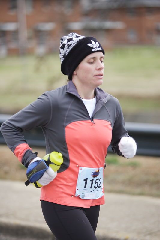 Beth Marek running the Rocket City Marathon on Saturday, December 12, 2009 in Huntsville.

Filename: SRM_20091212_12532262.JPG
Aperture: f/2.8
Shutter Speed: 1/800
Body: Canon EOS-1D Mark II
Lens: Canon EF 80-200mm f/2.8 L