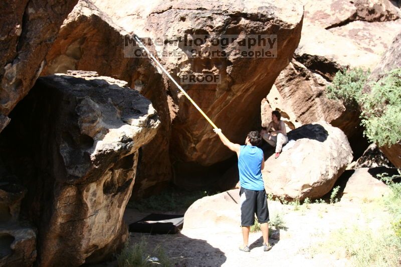 Rock climbing in Hueco Tanks State Park and Historic Site during the Hueco Tanks Awesome Fest 2.0 trip, Saturday, September 04, 2010.

Filename: SRM_20100904_12004624.JPG
Aperture: f/4.0
Shutter Speed: 1/1600
Body: Canon EOS 20D
Lens: Canon EF 16-35mm f/2.8 L