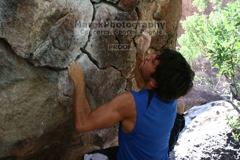 Rock climbing in Hueco Tanks State Park and Historic Site during the Hueco Tanks Awesome Fest 2.0 trip, Saturday, September 04, 2010.

Filename: SRM_20100904_13132072.JPG
Aperture: f/4.0
Shutter Speed: 1/200
Body: Canon EOS 20D
Lens: Canon EF 16-35mm f/2.8 L