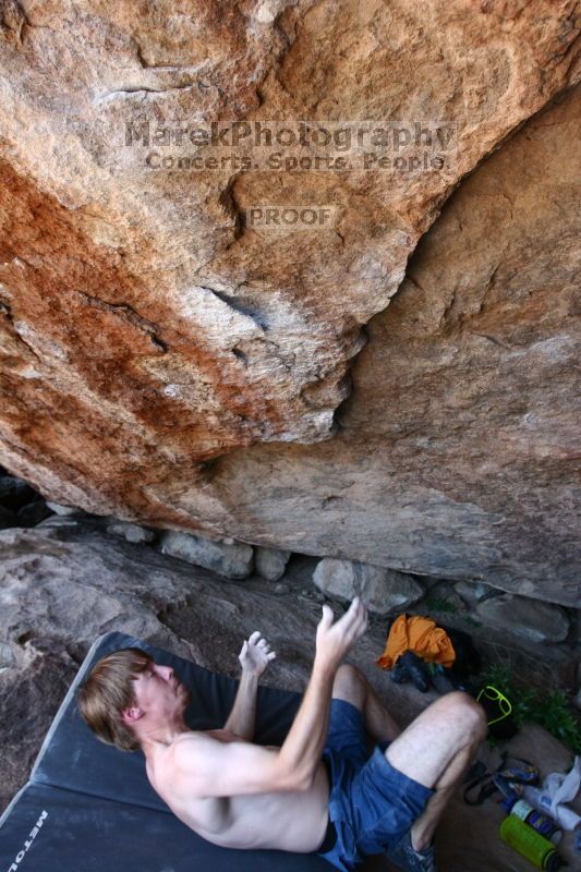 Rock climbing in Hueco Tanks State Park and Historic Site during the Hueco Tanks Awesome Fest 2.0 trip, Saturday, September 04, 2010.

Filename: SRM_20100904_15291178.JPG
Aperture: f/4.0
Shutter Speed: 1/400
Body: Canon EOS 20D
Lens: Canon EF 16-35mm f/2.8 L