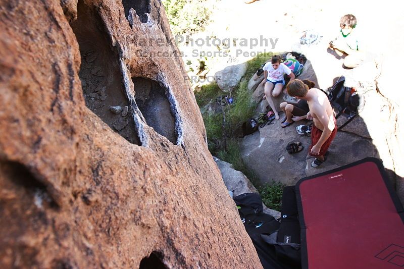 Rock climbing in Hueco Tanks State Park and Historic Site during the Hueco Tanks Awesome Fest 2.0 trip, Sunday, September 05, 2010.

Filename: SRM_20100905_12002534.JPG
Aperture: f/5.6
Shutter Speed: 1/250
Body: Canon EOS 20D
Lens: Canon EF 16-35mm f/2.8 L