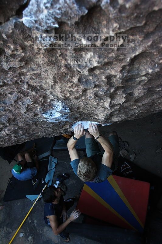 Rock climbing in Hueco Tanks State Park and Historic Site during the Hueco Tanks Awesome Fest 2.0 trip, Sunday, September 05, 2010.

Filename: SRM_20100905_19034492.JPG
Aperture: f/4.0
Shutter Speed: 1/200
Body: Canon EOS 20D
Lens: Canon EF 16-35mm f/2.8 L