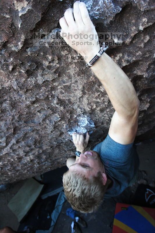 Rock climbing in Hueco Tanks State Park and Historic Site during the Hueco Tanks Awesome Fest 2.0 trip, Sunday, September 05, 2010.

Filename: SRM_20100905_19144328.JPG
Aperture: f/4.0
Shutter Speed: 1/200
Body: Canon EOS 20D
Lens: Canon EF 16-35mm f/2.8 L