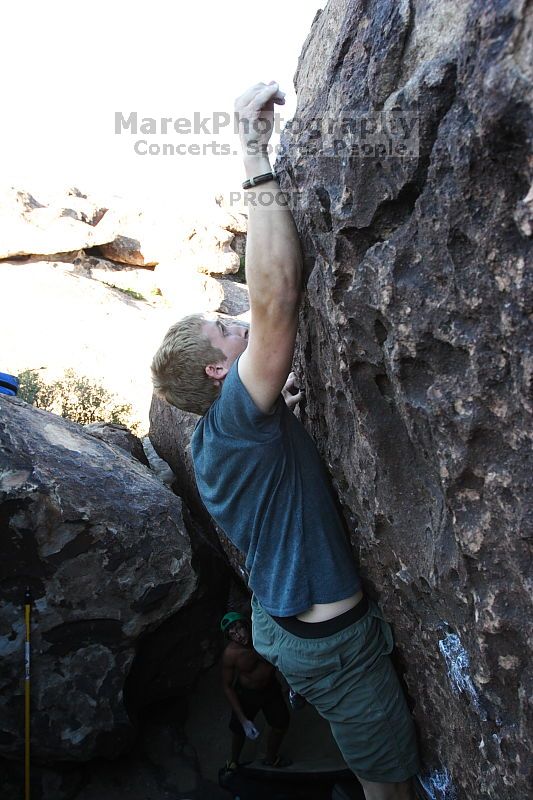 Rock climbing in Hueco Tanks State Park and Historic Site during the Hueco Tanks Awesome Fest 2.0 trip, Sunday, September 05, 2010.

Filename: SRM_20100905_19145736.JPG
Aperture: f/5.6
Shutter Speed: 1/250
Body: Canon EOS 20D
Lens: Canon EF 16-35mm f/2.8 L