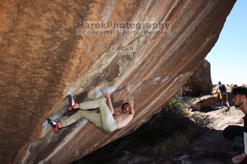 Bouldering in Hueco Tanks on 02/27/2016 with Blue Lizard Climbing and Yoga

Filename: SRM_20160227_1100230.JPG
Aperture: f/8.0
Shutter Speed: 1/250
Body: Canon EOS 20D
Lens: Canon EF 16-35mm f/2.8 L