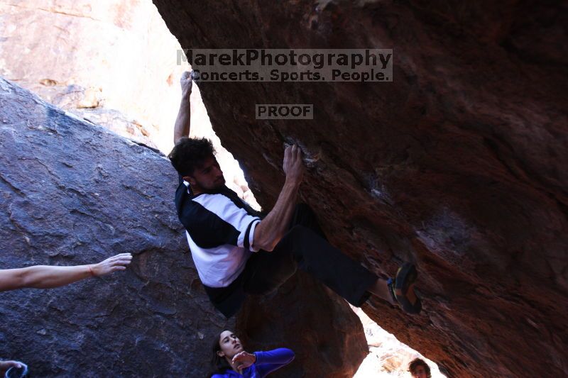 Bouldering in Hueco Tanks on 02/27/2016 with Blue Lizard Climbing and Yoga

Filename: SRM_20160227_1123180.JPG
Aperture: f/2.8
Shutter Speed: 1/250
Body: Canon EOS 20D
Lens: Canon EF 16-35mm f/2.8 L