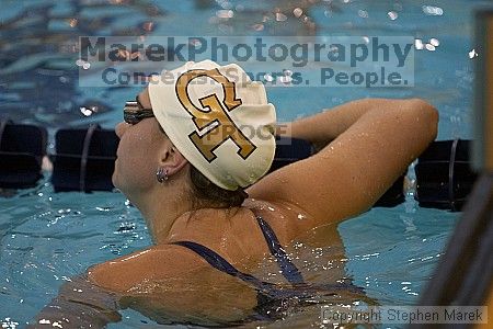 Vesna Stojanovska placed 5th in the women's 500 yd freestyle against UVA

Filename: crw_3775_std.jpg
Aperture: f/2.8
Shutter Speed: 1/500
Body: Canon EOS DIGITAL REBEL
Lens: Canon EF 80-200mm f/2.8 L