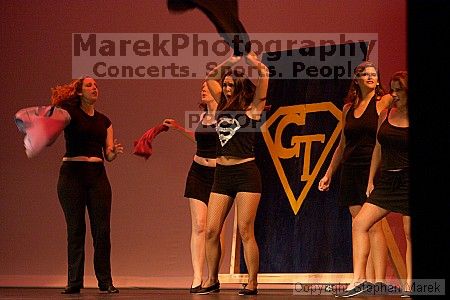 Chi Omega Tau participated in the Mock Rock competition at the Ferst Center.

Filename: crw_1547_std.jpg
Aperture: f/2.8
Shutter Speed: 1/160
Body: Canon EOS DIGITAL REBEL
Lens: Canon EF 80-200mm f/2.8 L