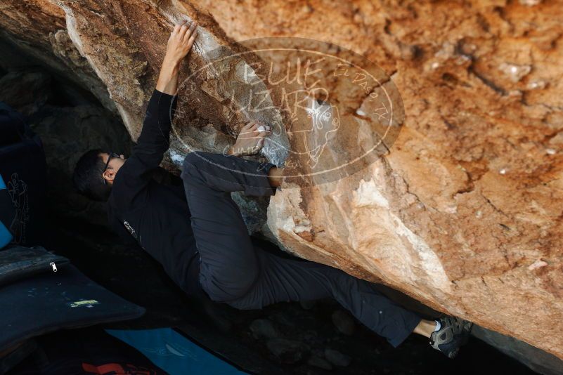 Bouldering in Hueco Tanks on 11/02/2018 with Blue Lizard Climbing and Yoga

Filename: SRM_20181102_1023130.jpg
Aperture: f/4.0
Shutter Speed: 1/160
Body: Canon EOS-1D Mark II
Lens: Canon EF 50mm f/1.8 II