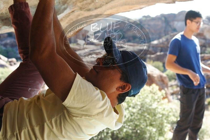 Bouldering in Hueco Tanks on 11/03/2018 with Blue Lizard Climbing and Yoga

Filename: SRM_20181103_1039130.jpg
Aperture: f/5.6
Shutter Speed: 1/500
Body: Canon EOS-1D Mark II
Lens: Canon EF 50mm f/1.8 II