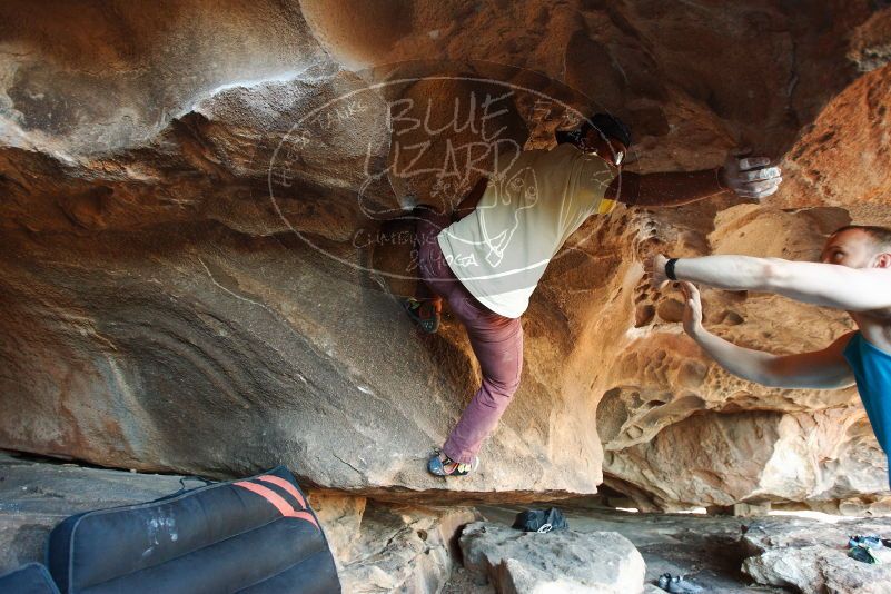 Bouldering in Hueco Tanks on 11/03/2018 with Blue Lizard Climbing and Yoga

Filename: SRM_20181103_1613230.jpg
Aperture: f/2.8
Shutter Speed: 1/160
Body: Canon EOS-1D Mark II
Lens: Canon EF 16-35mm f/2.8 L