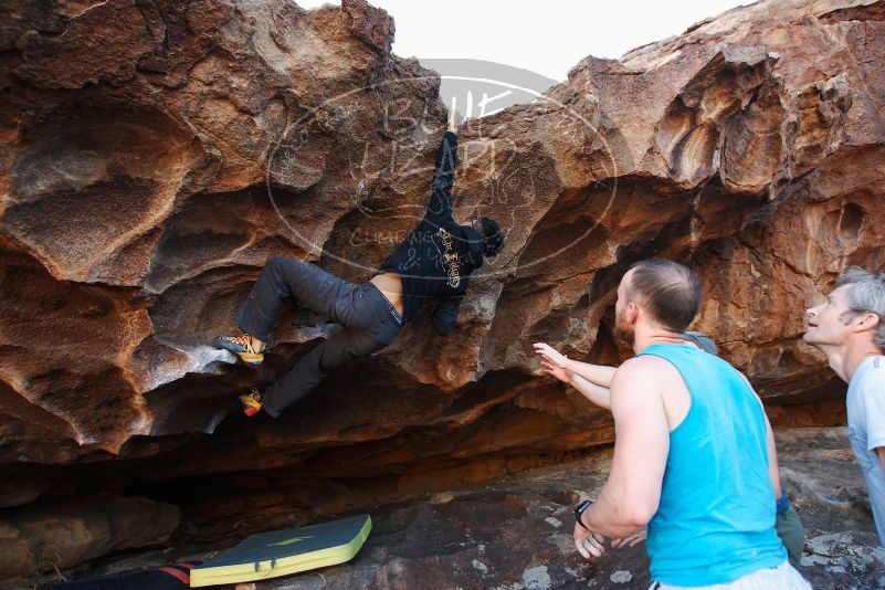 Bouldering in Hueco Tanks on 11/03/2018 with Blue Lizard Climbing and Yoga

Filename: SRM_20181103_1635030.jpg
Aperture: f/4.0
Shutter Speed: 1/320
Body: Canon EOS-1D Mark II
Lens: Canon EF 16-35mm f/2.8 L