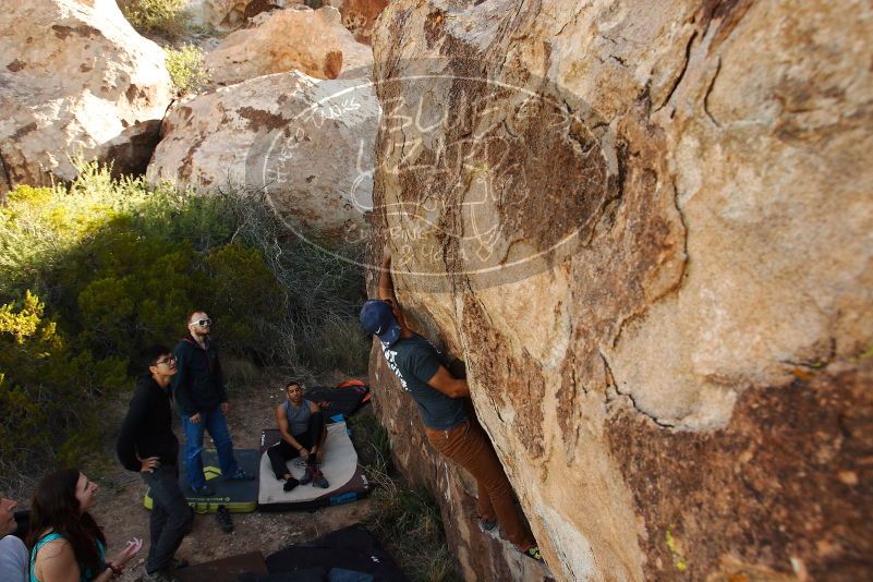 Bouldering in Hueco Tanks on 11/04/2018 with Blue Lizard Climbing and Yoga

Filename: SRM_20181104_1045100.jpg
Aperture: f/5.6
Shutter Speed: 1/400
Body: Canon EOS-1D Mark II
Lens: Canon EF 16-35mm f/2.8 L