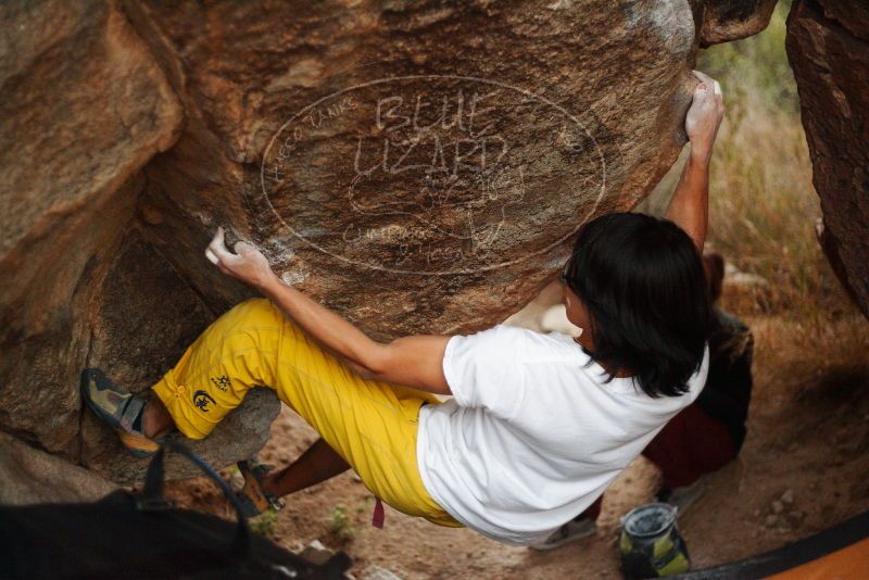 Bouldering in Hueco Tanks on 11/10/2018 with Blue Lizard Climbing and Yoga

Filename: SRM_20181110_1814430.jpg
Aperture: f/1.8
Shutter Speed: 1/160
Body: Canon EOS-1D Mark II
Lens: Canon EF 50mm f/1.8 II