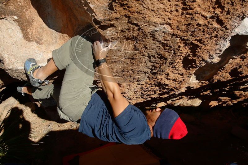 Bouldering in Hueco Tanks on 11/10/2018 with Blue Lizard Climbing and Yoga

Filename: SRM_20181110_1531360.jpg
Aperture: f/8.0
Shutter Speed: 1/500
Body: Canon EOS-1D Mark II
Lens: Canon EF 16-35mm f/2.8 L