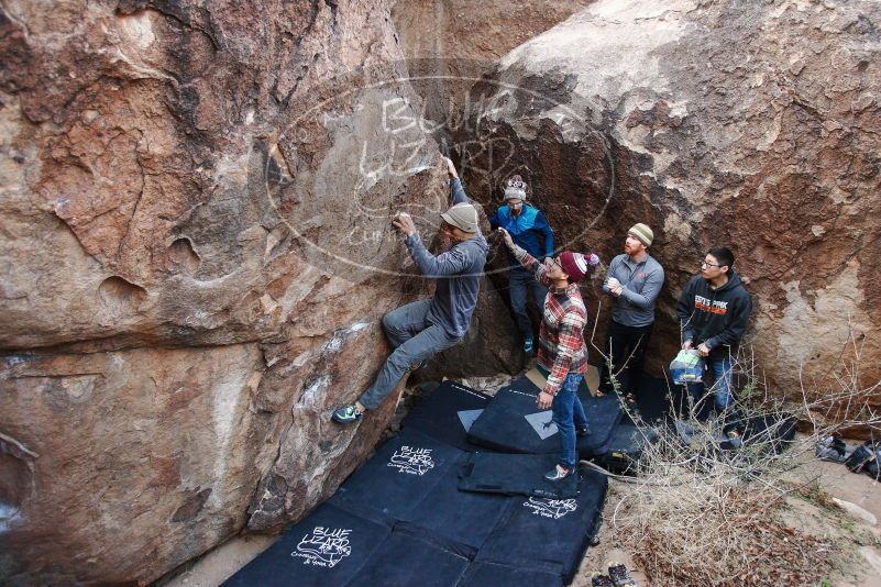 Bouldering in Hueco Tanks on 11/24/2018 with Blue Lizard Climbing and Yoga

Filename: SRM_20181124_1026520.jpg
Aperture: f/3.5
Shutter Speed: 1/250
Body: Canon EOS-1D Mark II
Lens: Canon EF 16-35mm f/2.8 L