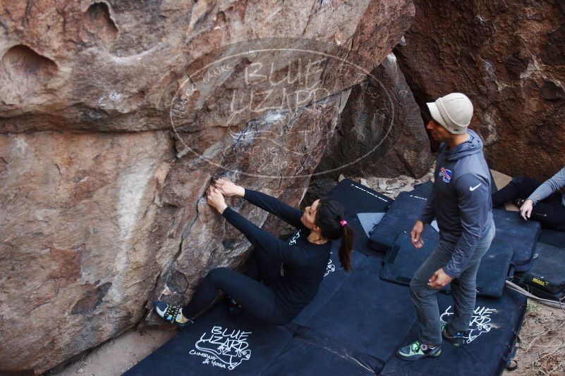 Bouldering in Hueco Tanks on 11/24/2018 with Blue Lizard Climbing and Yoga

Filename: SRM_20181124_1031250.jpg
Aperture: f/3.2
Shutter Speed: 1/250
Body: Canon EOS-1D Mark II
Lens: Canon EF 16-35mm f/2.8 L