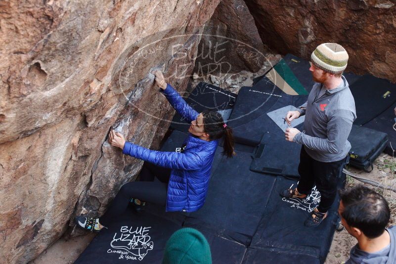 Bouldering in Hueco Tanks on 11/24/2018 with Blue Lizard Climbing and Yoga

Filename: SRM_20181124_1040300.jpg
Aperture: f/4.0
Shutter Speed: 1/250
Body: Canon EOS-1D Mark II
Lens: Canon EF 16-35mm f/2.8 L