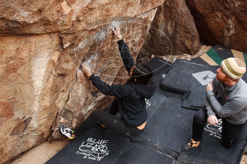 Bouldering in Hueco Tanks on 11/24/2018 with Blue Lizard Climbing and Yoga

Filename: SRM_20181124_1051540.jpg
Aperture: f/4.5
Shutter Speed: 1/250
Body: Canon EOS-1D Mark II
Lens: Canon EF 16-35mm f/2.8 L