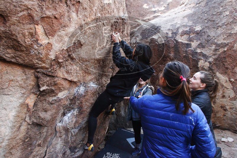 Bouldering in Hueco Tanks on 11/24/2018 with Blue Lizard Climbing and Yoga

Filename: SRM_20181124_1129511.jpg
Aperture: f/5.0
Shutter Speed: 1/250
Body: Canon EOS-1D Mark II
Lens: Canon EF 16-35mm f/2.8 L