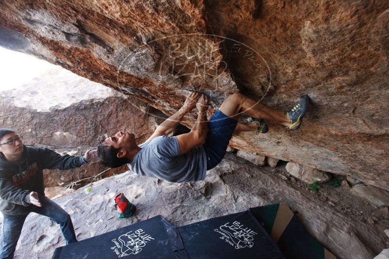 Bouldering in Hueco Tanks on 11/24/2018 with Blue Lizard Climbing and Yoga

Filename: SRM_20181124_1223470.jpg
Aperture: f/5.0
Shutter Speed: 1/250
Body: Canon EOS-1D Mark II
Lens: Canon EF 16-35mm f/2.8 L