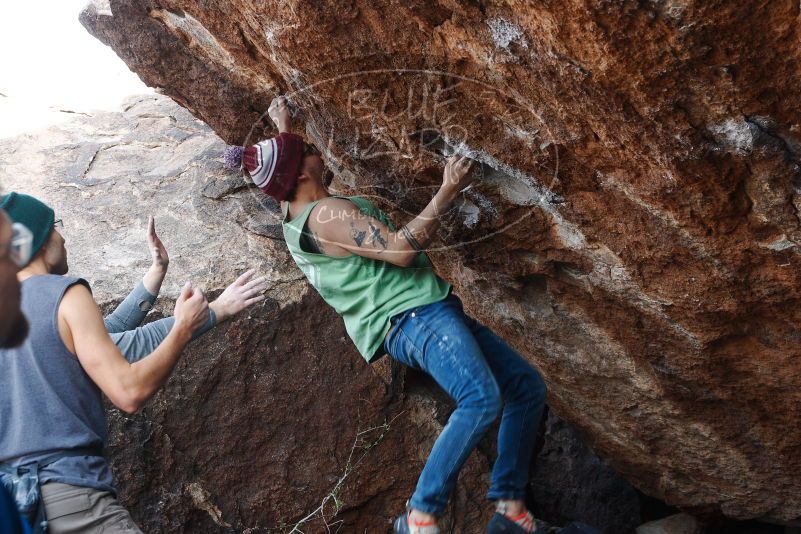 Bouldering in Hueco Tanks on 11/24/2018 with Blue Lizard Climbing and Yoga

Filename: SRM_20181124_1250450.jpg
Aperture: f/5.6
Shutter Speed: 1/250
Body: Canon EOS-1D Mark II
Lens: Canon EF 50mm f/1.8 II