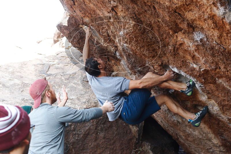 Bouldering in Hueco Tanks on 11/24/2018 with Blue Lizard Climbing and Yoga

Filename: SRM_20181124_1300450.jpg
Aperture: f/5.6
Shutter Speed: 1/250
Body: Canon EOS-1D Mark II
Lens: Canon EF 50mm f/1.8 II