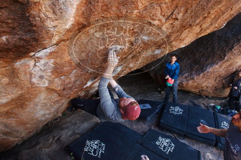 Bouldering in Hueco Tanks on 11/24/2018 with Blue Lizard Climbing and Yoga

Filename: SRM_20181124_1312290.jpg
Aperture: f/5.0
Shutter Speed: 1/250
Body: Canon EOS-1D Mark II
Lens: Canon EF 16-35mm f/2.8 L