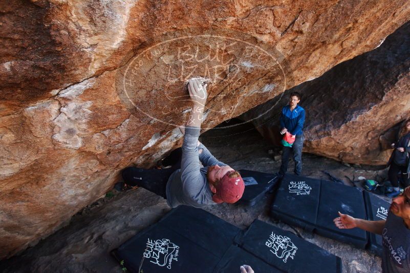 Bouldering in Hueco Tanks on 11/24/2018 with Blue Lizard Climbing and Yoga

Filename: SRM_20181124_1312291.jpg
Aperture: f/5.6
Shutter Speed: 1/250
Body: Canon EOS-1D Mark II
Lens: Canon EF 16-35mm f/2.8 L