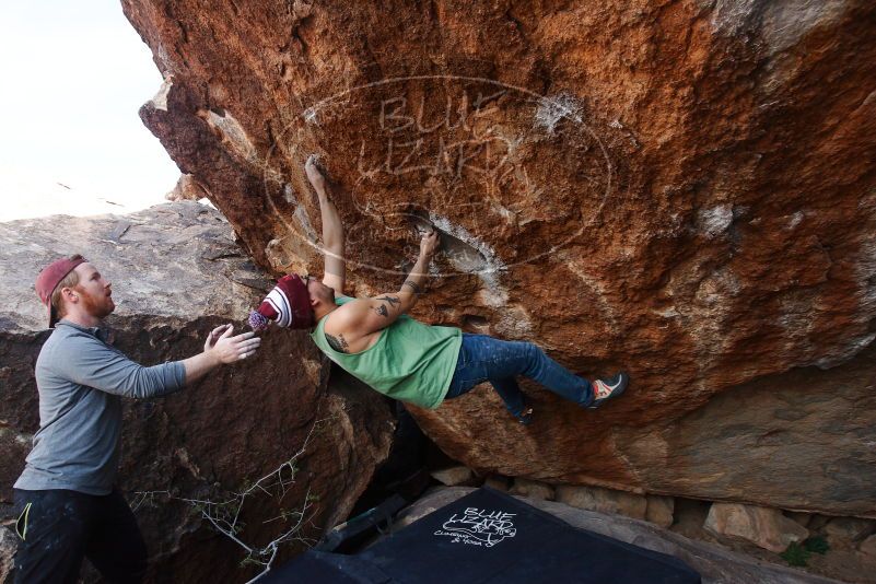 Bouldering in Hueco Tanks on 11/24/2018 with Blue Lizard Climbing and Yoga

Filename: SRM_20181124_1318280.jpg
Aperture: f/6.3
Shutter Speed: 1/250
Body: Canon EOS-1D Mark II
Lens: Canon EF 16-35mm f/2.8 L