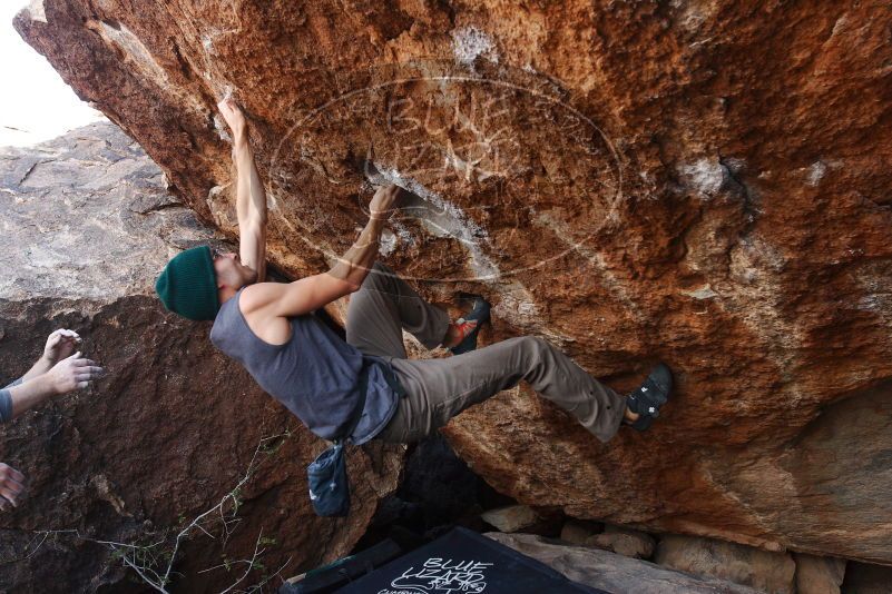 Bouldering in Hueco Tanks on 11/24/2018 with Blue Lizard Climbing and Yoga

Filename: SRM_20181124_1319370.jpg
Aperture: f/6.3
Shutter Speed: 1/250
Body: Canon EOS-1D Mark II
Lens: Canon EF 16-35mm f/2.8 L