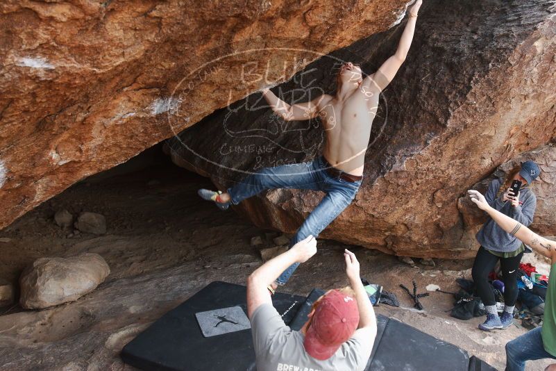 Bouldering in Hueco Tanks on 11/24/2018 with Blue Lizard Climbing and Yoga

Filename: SRM_20181124_1330353.jpg
Aperture: f/5.6
Shutter Speed: 1/250
Body: Canon EOS-1D Mark II
Lens: Canon EF 16-35mm f/2.8 L