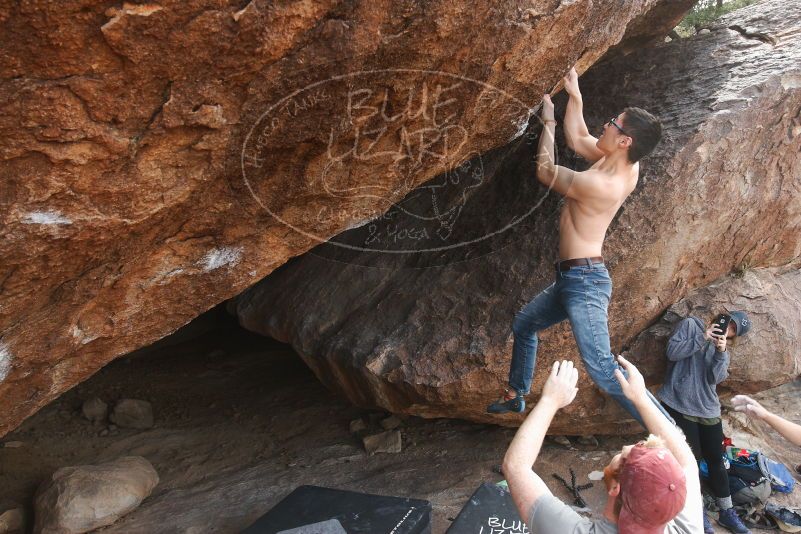 Bouldering in Hueco Tanks on 11/24/2018 with Blue Lizard Climbing and Yoga

Filename: SRM_20181124_1330410.jpg
Aperture: f/6.3
Shutter Speed: 1/250
Body: Canon EOS-1D Mark II
Lens: Canon EF 16-35mm f/2.8 L