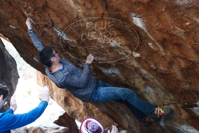 Bouldering in Hueco Tanks on 11/24/2018 with Blue Lizard Climbing and Yoga

Filename: SRM_20181124_1602180.jpg
Aperture: f/3.5
Shutter Speed: 1/250
Body: Canon EOS-1D Mark II
Lens: Canon EF 50mm f/1.8 II