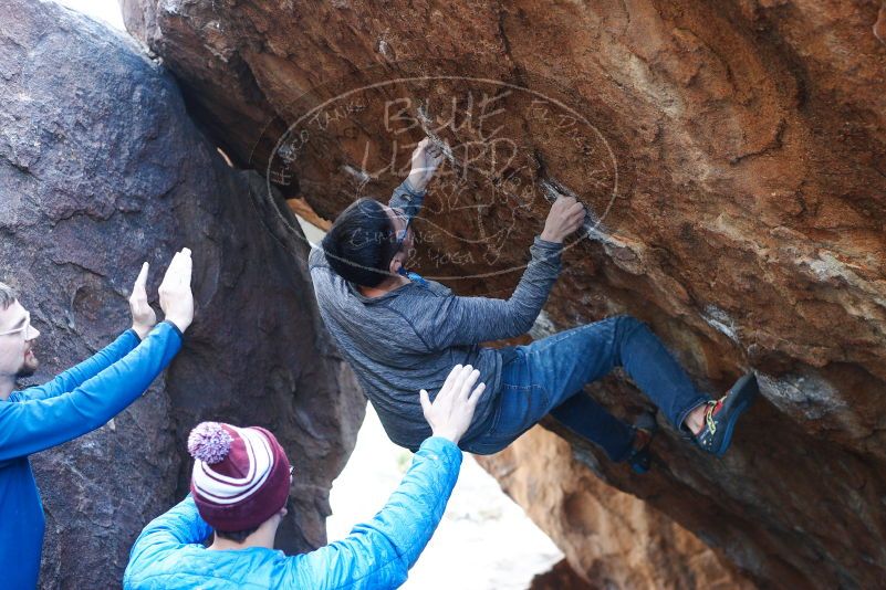 Bouldering in Hueco Tanks on 11/24/2018 with Blue Lizard Climbing and Yoga

Filename: SRM_20181124_1602270.jpg
Aperture: f/3.5
Shutter Speed: 1/250
Body: Canon EOS-1D Mark II
Lens: Canon EF 50mm f/1.8 II