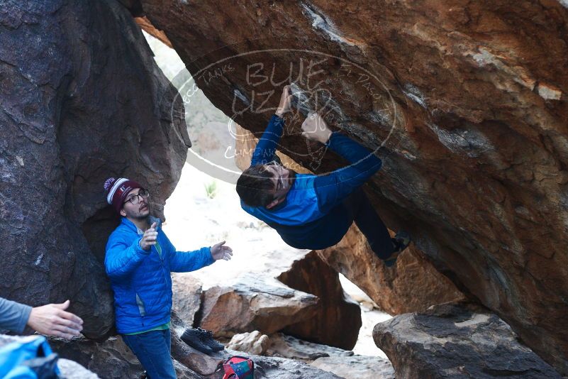 Bouldering in Hueco Tanks on 11/24/2018 with Blue Lizard Climbing and Yoga

Filename: SRM_20181124_1606040.jpg
Aperture: f/4.0
Shutter Speed: 1/250
Body: Canon EOS-1D Mark II
Lens: Canon EF 50mm f/1.8 II