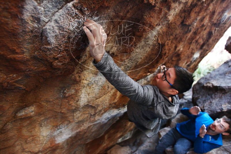 Bouldering in Hueco Tanks on 11/24/2018 with Blue Lizard Climbing and Yoga

Filename: SRM_20181124_1623510.jpg
Aperture: f/2.8
Shutter Speed: 1/250
Body: Canon EOS-1D Mark II
Lens: Canon EF 16-35mm f/2.8 L