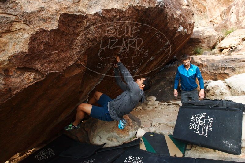 Bouldering in Hueco Tanks on 11/24/2018 with Blue Lizard Climbing and Yoga

Filename: SRM_20181124_1706220.jpg
Aperture: f/5.0
Shutter Speed: 1/250
Body: Canon EOS-1D Mark II
Lens: Canon EF 16-35mm f/2.8 L