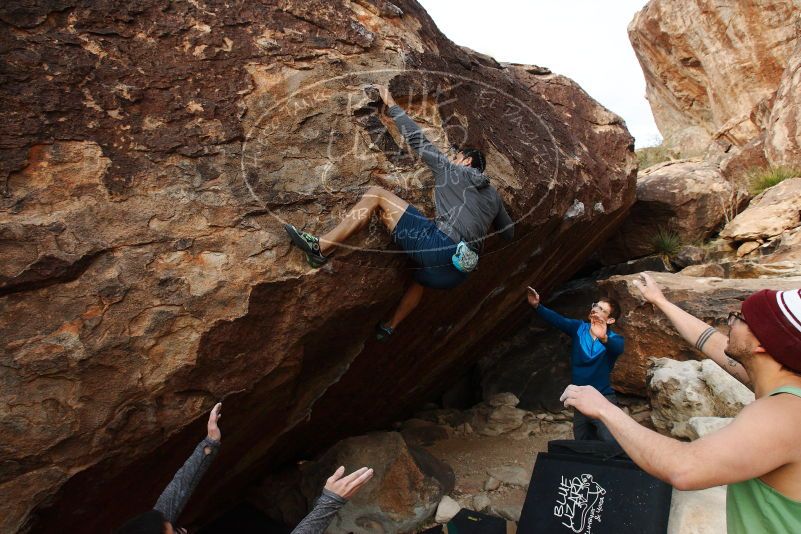 Bouldering in Hueco Tanks on 11/24/2018 with Blue Lizard Climbing and Yoga

Filename: SRM_20181124_1706370.jpg
Aperture: f/7.1
Shutter Speed: 1/250
Body: Canon EOS-1D Mark II
Lens: Canon EF 16-35mm f/2.8 L