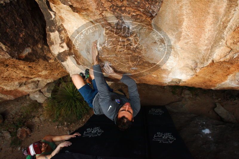 Bouldering in Hueco Tanks on 11/24/2018 with Blue Lizard Climbing and Yoga

Filename: SRM_20181124_1739170.jpg
Aperture: f/5.6
Shutter Speed: 1/250
Body: Canon EOS-1D Mark II
Lens: Canon EF 16-35mm f/2.8 L