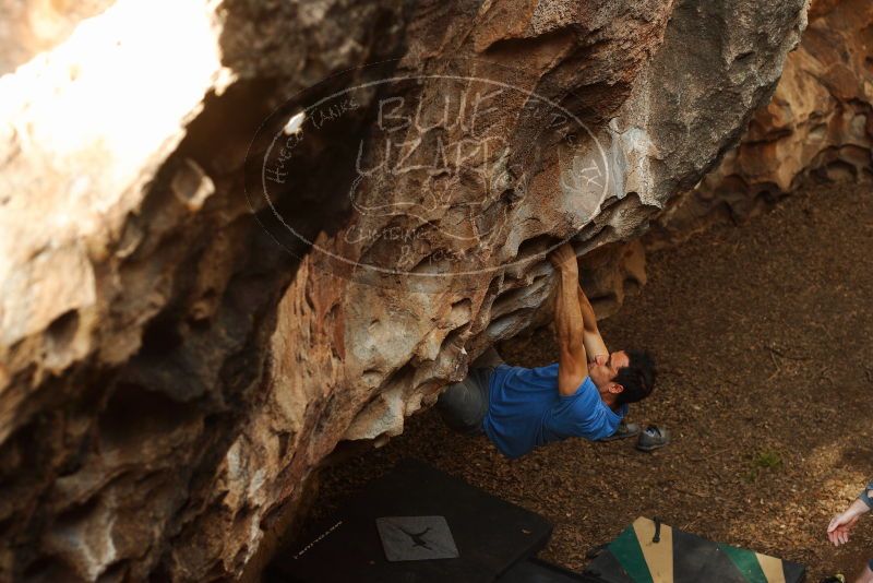 Bouldering in Hueco Tanks on 11/23/2018 with Blue Lizard Climbing and Yoga

Filename: SRM_20181123_1604340.jpg
Aperture: f/4.0
Shutter Speed: 1/250
Body: Canon EOS-1D Mark II
Lens: Canon EF 50mm f/1.8 II