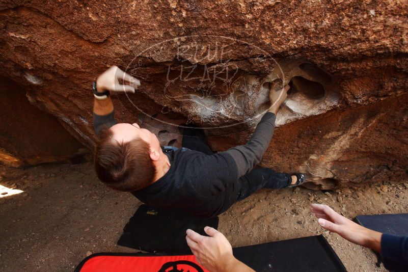 Bouldering in Hueco Tanks on 11/22/2018 with Blue Lizard Climbing and Yoga

Filename: SRM_20181122_1051050.jpg
Aperture: f/5.0
Shutter Speed: 1/250
Body: Canon EOS-1D Mark II
Lens: Canon EF 16-35mm f/2.8 L