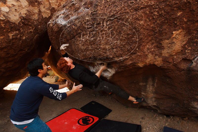 Bouldering in Hueco Tanks on 11/22/2018 with Blue Lizard Climbing and Yoga

Filename: SRM_20181122_1052400.jpg
Aperture: f/5.0
Shutter Speed: 1/400
Body: Canon EOS-1D Mark II
Lens: Canon EF 16-35mm f/2.8 L