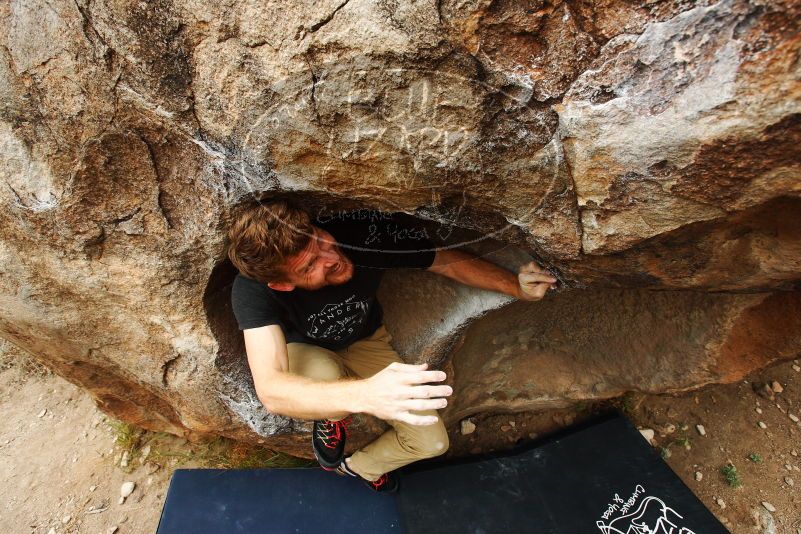 Bouldering in Hueco Tanks on 11/22/2018 with Blue Lizard Climbing and Yoga

Filename: SRM_20181122_1144190.jpg
Aperture: f/5.6
Shutter Speed: 1/400
Body: Canon EOS-1D Mark II
Lens: Canon EF 16-35mm f/2.8 L